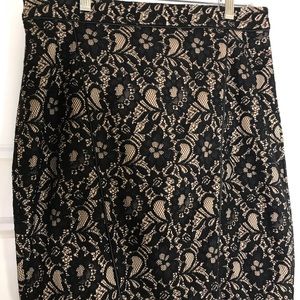 Black and gold skirt with lace detail